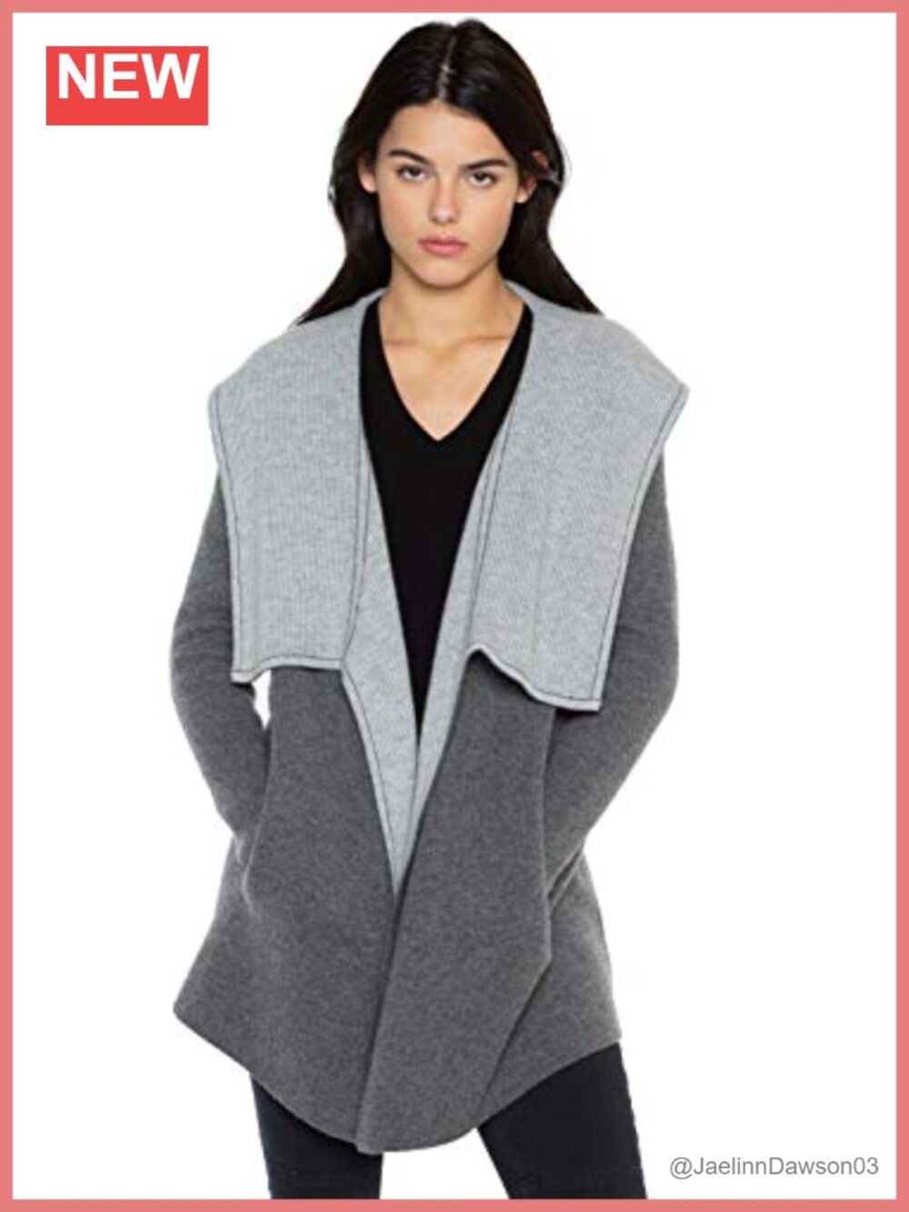 100% Cashmere Cascade Open Cardigan Sweater